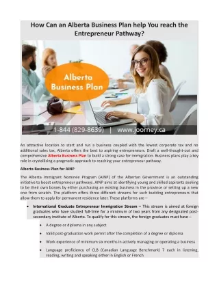 How Can an Alberta Business Plan help You reach the Entrepreneur Pathway