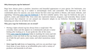 Why choose grey rugs for bedroom