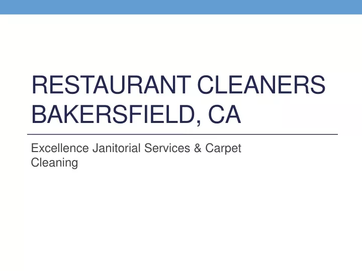 restaurant cleaners bakersfield ca