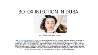 BOTOX INJECTION IN DUBAI