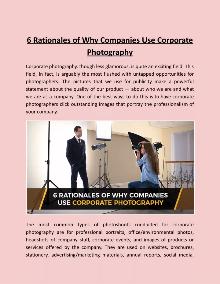 6 rationales of why companies use corporate