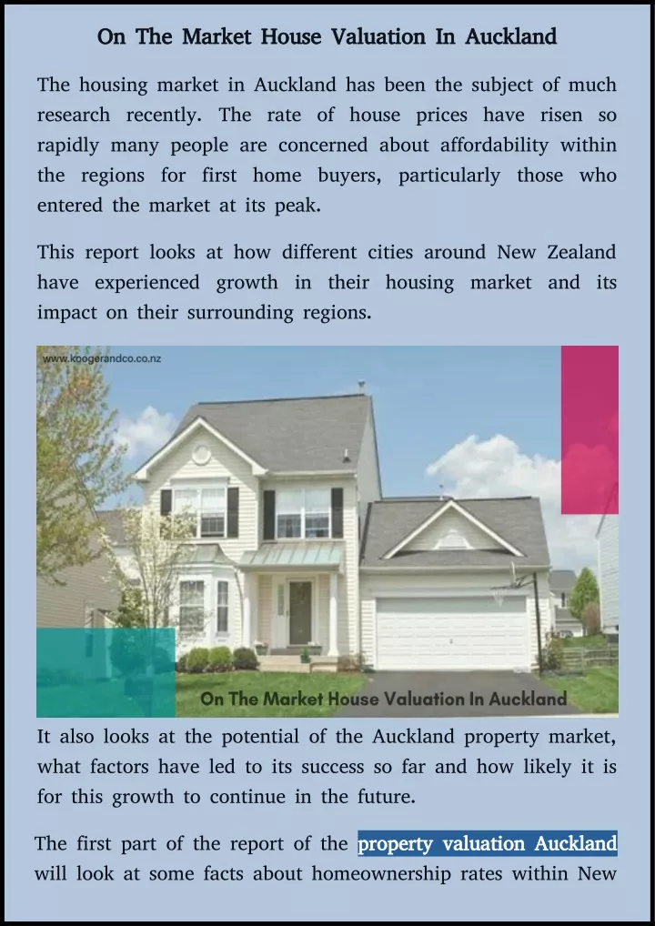 on the market house valuation in auckland