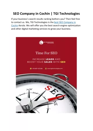 SEO Company in Cochin