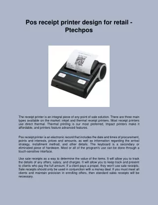 pos receipt printer design for retail ptechpos