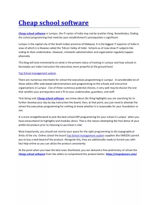 cheap school software