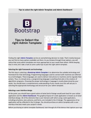 tips to select the right admin template and admin