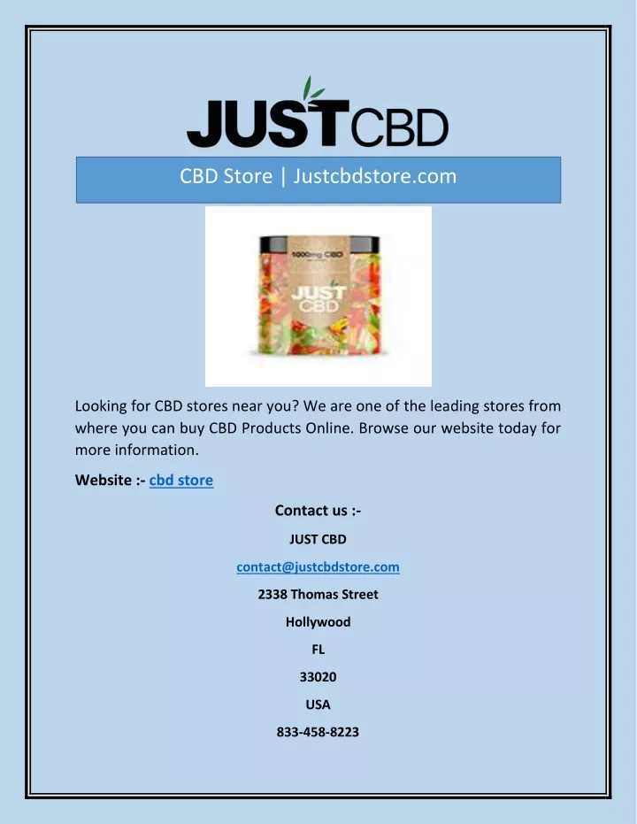 cbd store justcbdstore com