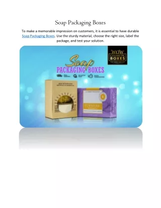 soap packaging boxes