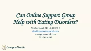 Can Online Support Group Help with Eating Disorders?