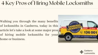 Importance of Hiring Mobile Locksmiths_ Canberra Locksmiths