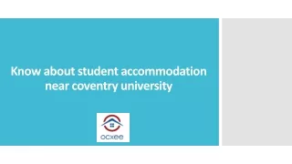 Know About Student Accommodation near Coventry University