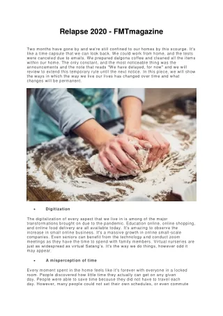 relapse 2020 fmtmagazine