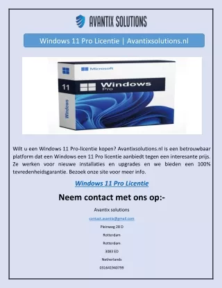 windows 11 pro licentie avantixsolutions nl