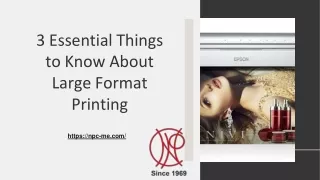 Things to Know About Large Format Printer