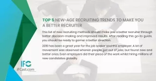 Top 5 new-age recruiting trends to make you a better recruiter