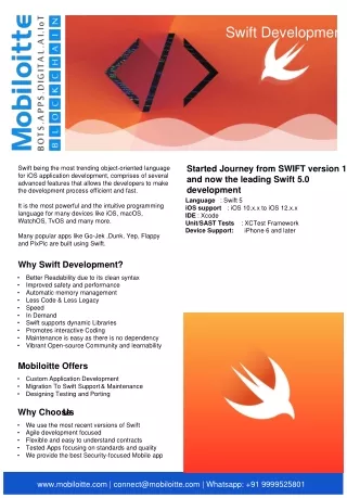 swift development