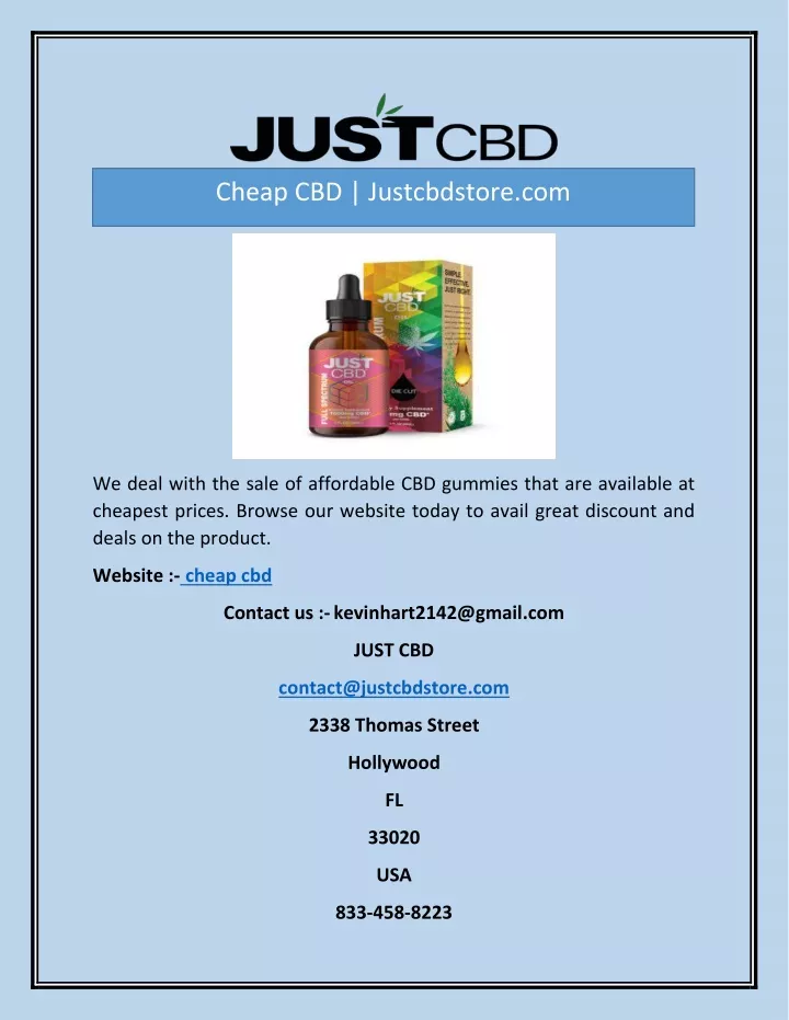 cheap cbd justcbdstore com