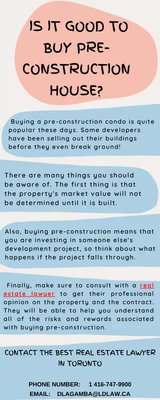 How does pre-construction work in Ontario?