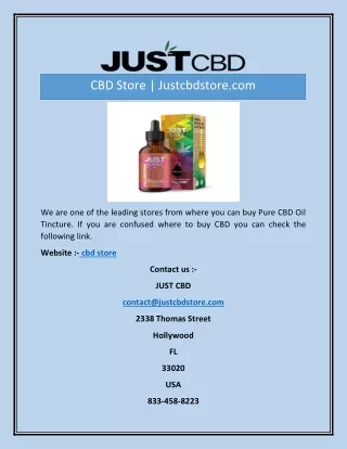 cbd store justcbdstore com