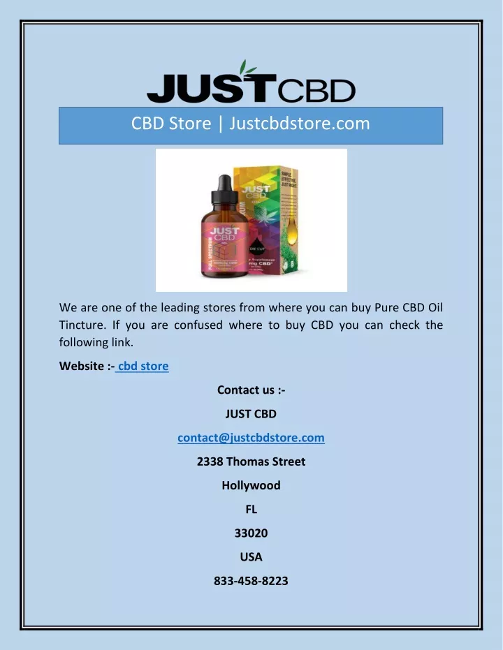 cbd store justcbdstore com