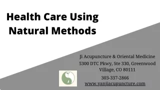 Health Care With Acupuncture