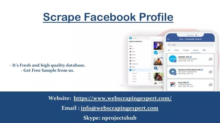 scrape facebook profile