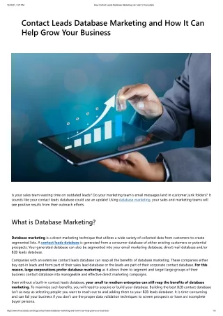 How Contact Leads Database Marketing can help_ _ Frescodata