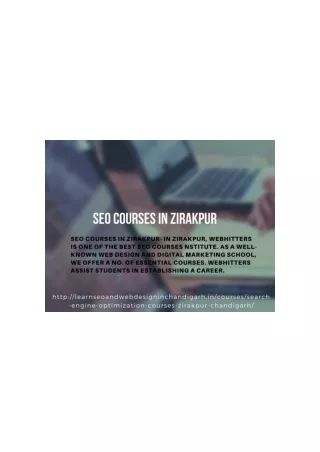 SEO Courses in Zirakpur
