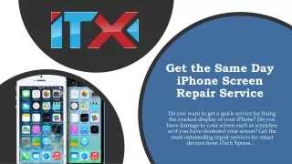 get the same day iphone screen repair service