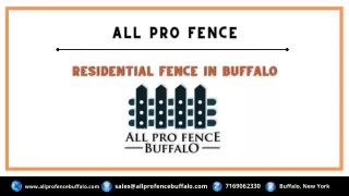 Residential fence in Buffalo- All Pro Fence