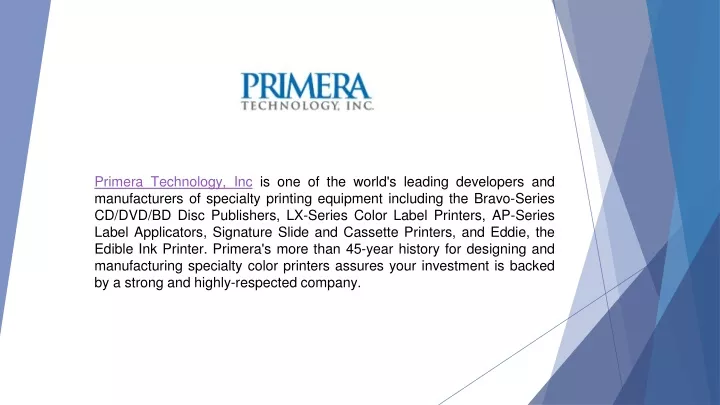 primera technology inc is one of the world