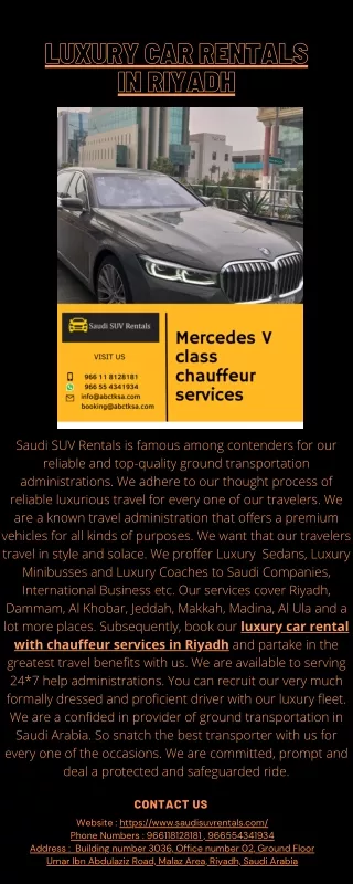 Car Rental Services in Riyadh
