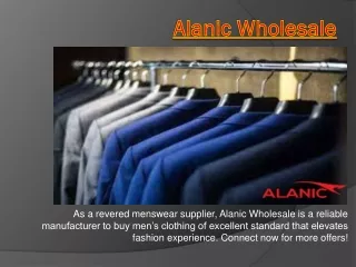 Mens Clothing manufacturer In The USA