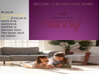 international nanny agency