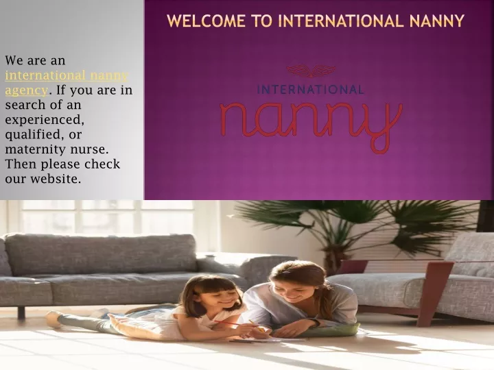 welcome to international nanny
