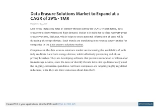 data erasure solutions market to expand at a cagr