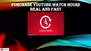 Purchase YouTube Watch Hours—Real and Fast