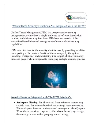 which three security functions are integrated
