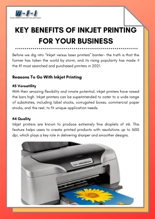 Key Benefits of Inkjet Printing for Your Business