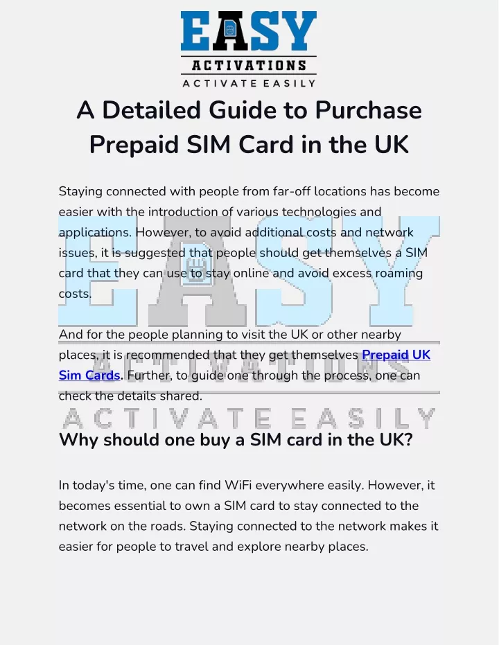 a detailed guide to purchase prepaid sim card