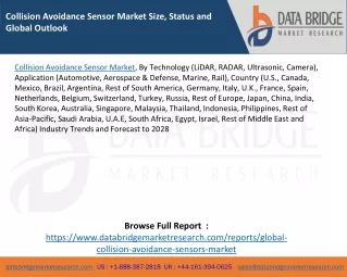 collision avoidance sensor market size status