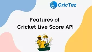 Features of Cricket Live Score API-crictez