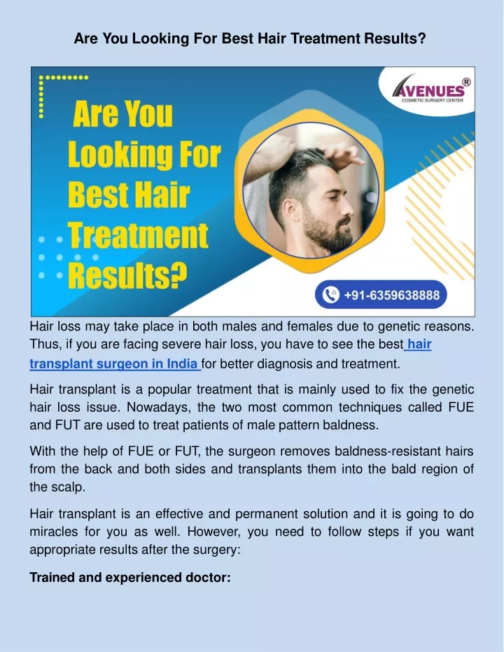 are you looking for best hair treatment results