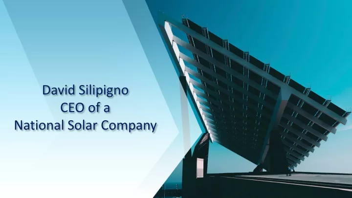 david silipigno ceo of a national solar company