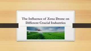 Influence of ZenaDrone on Different Industry