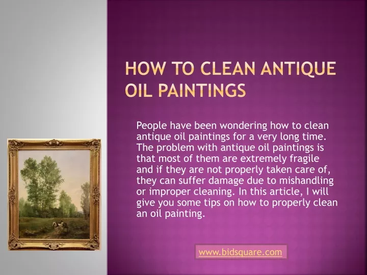 how to clean antique oil paintings