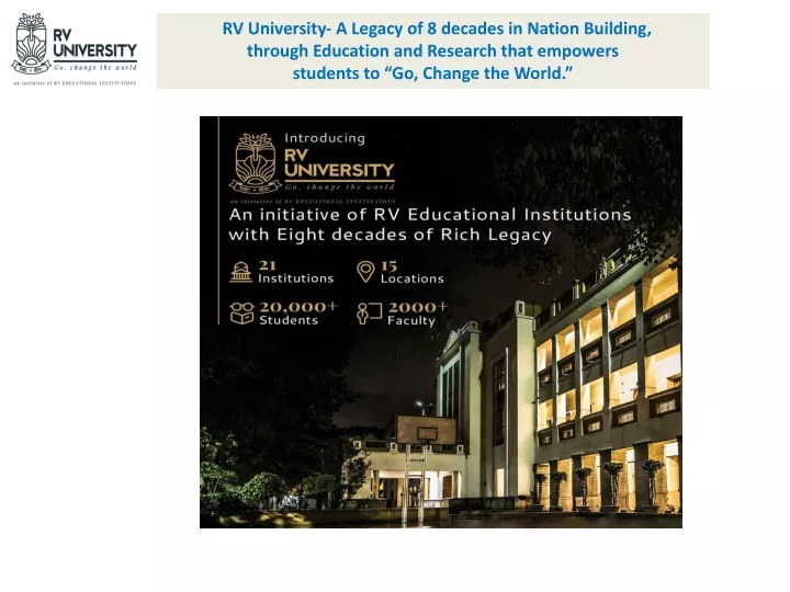 rv university a legacy of 8 decades in nation