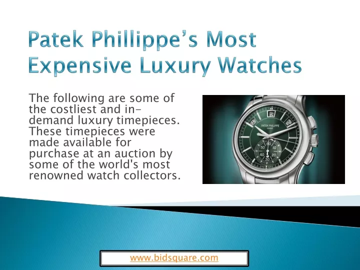 patek phillippe s most expensive luxury watches