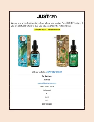 Order CBD Online | Justcbdstore.com