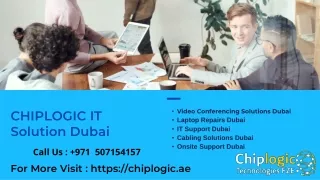 IT Onsite Support, Laptop Repairs, Cabling and Video Conferencing Solutions Dubai
